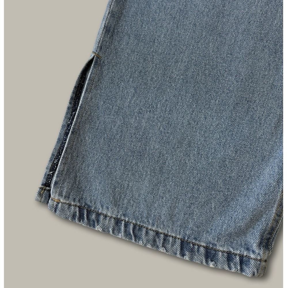 Sincerely Jules Baggy Y2K Wide Leg Jeans 9/29 Light Wash Side Slit High Rise - Picture 4 of 7